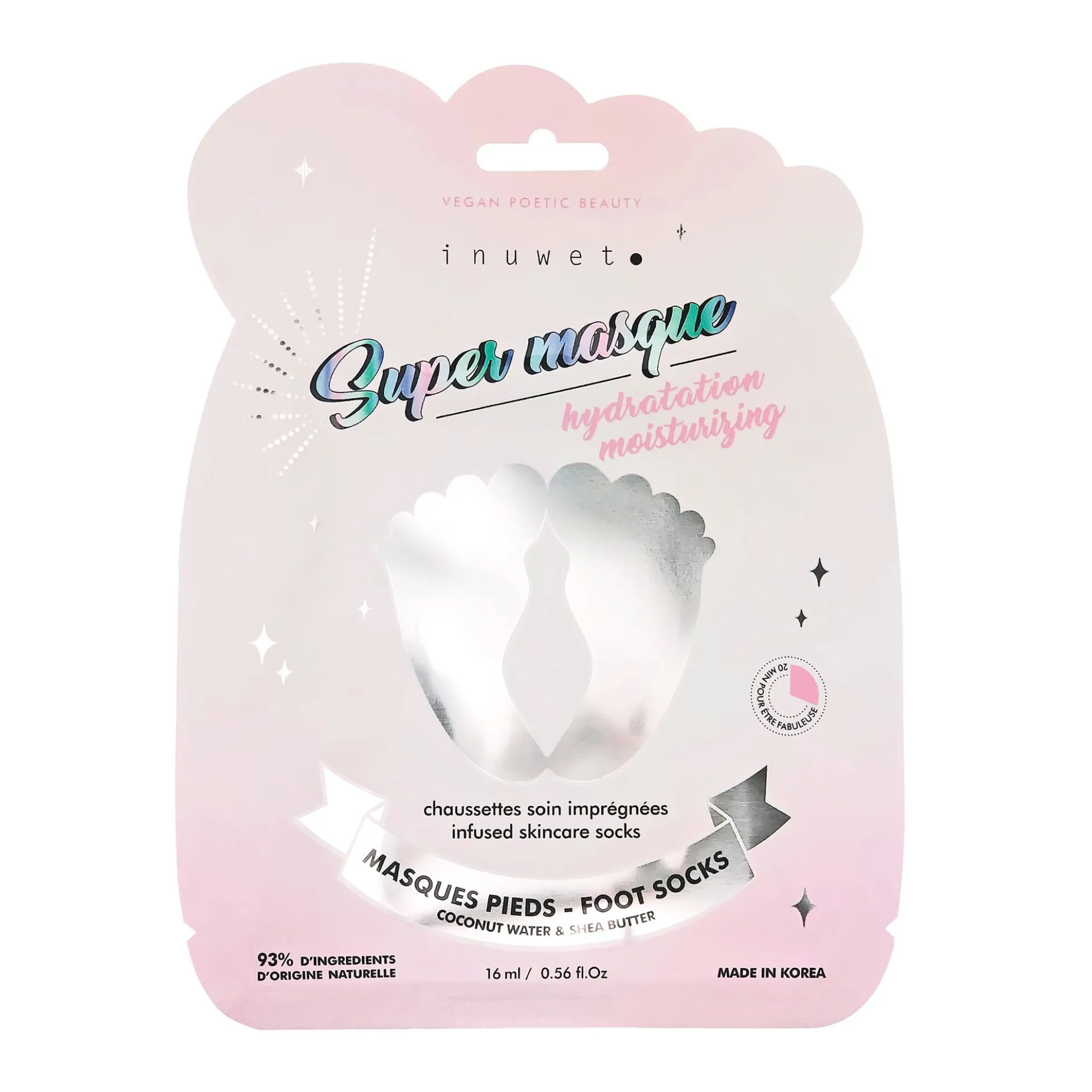 Masque Pieds Hydratant Chaussettes